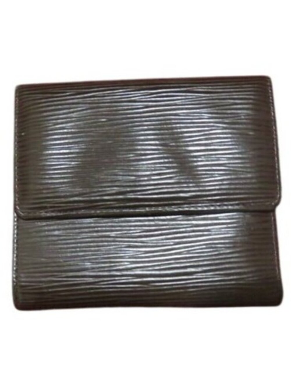 Louis Vuitton Epi Porte serial SP1012 Brown Elise Credit Leather Trifold Wallet
